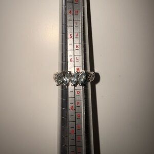 Elegant Silver and Blue Gemstone Ring